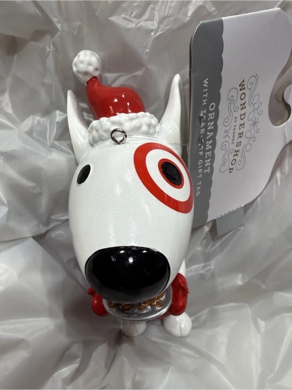 2025 Target Wondershop Bullseye Dog Baker w/Cookies Christmas Ornament NEW - Picture 4 of 4